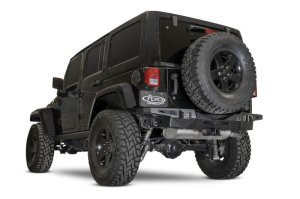 Jeep JK Bumper - Rear - Addictive Desert Designs - Stealth Fighter - Hammer Black with Satin Black panels - `07-`18